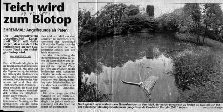 Artikel: Teich wird zum Biotop